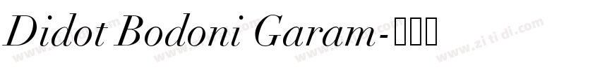 Didot Bodoni Garam字体转换
